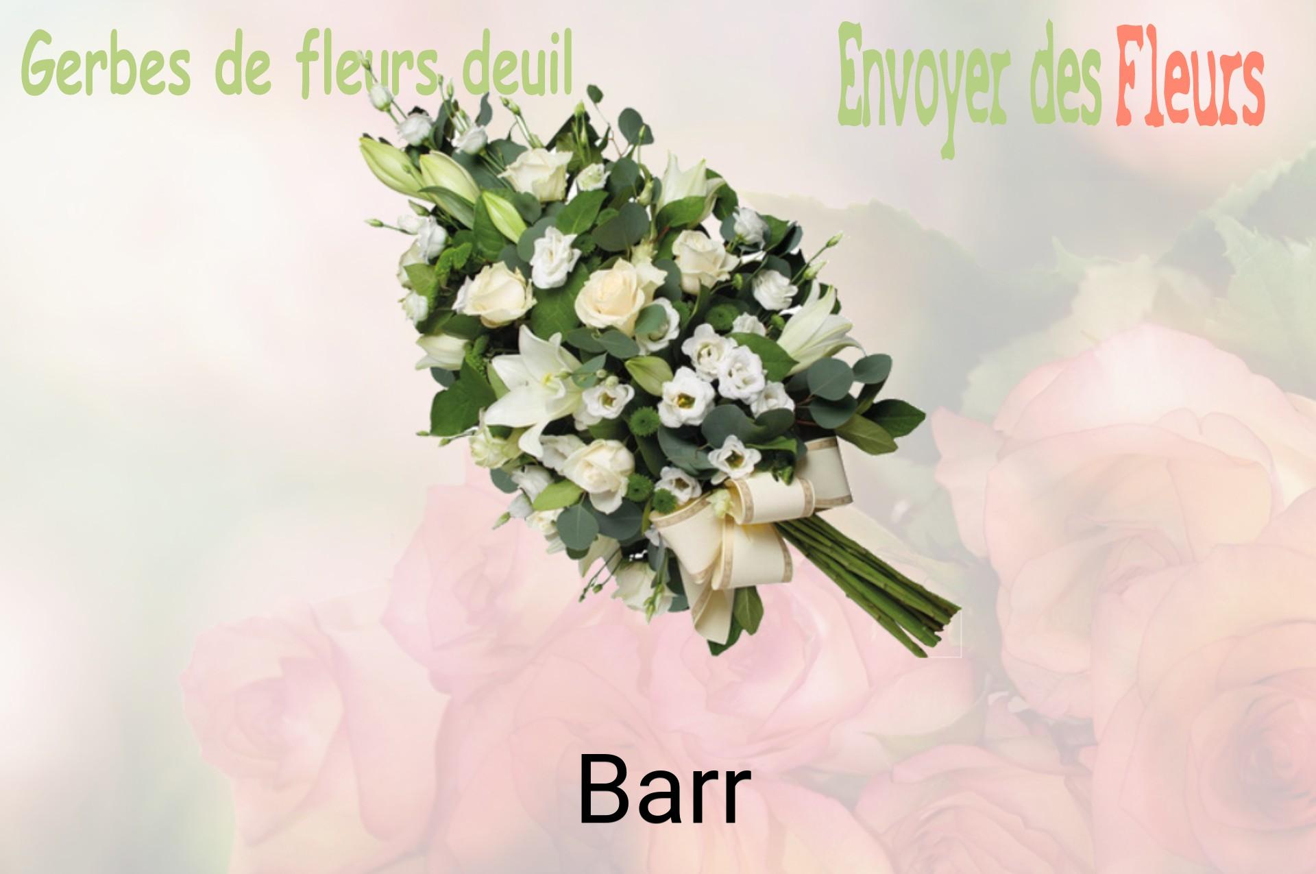 Gerbe de fleurs de deuil livrée à Barr